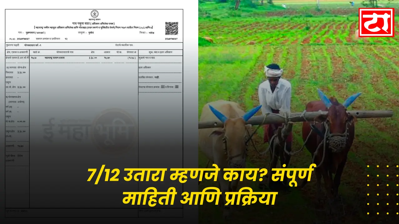 7/12 उतारा म्हणजे काय? संपूर्ण माहिती आणि प्रक्रिया