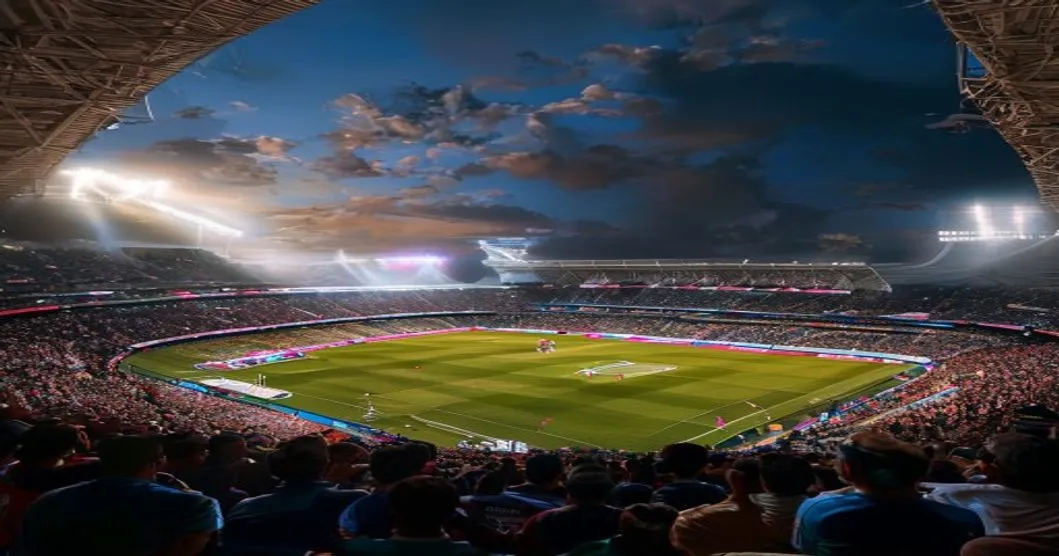 आयपीएल सामन्यात जल्लोष करताना गर्दी