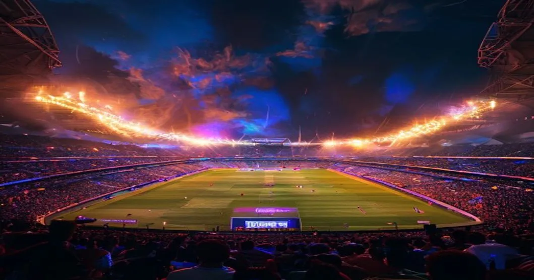 आयपीएल सामन्यादरम्यान जल्लोष करताना गर्दी