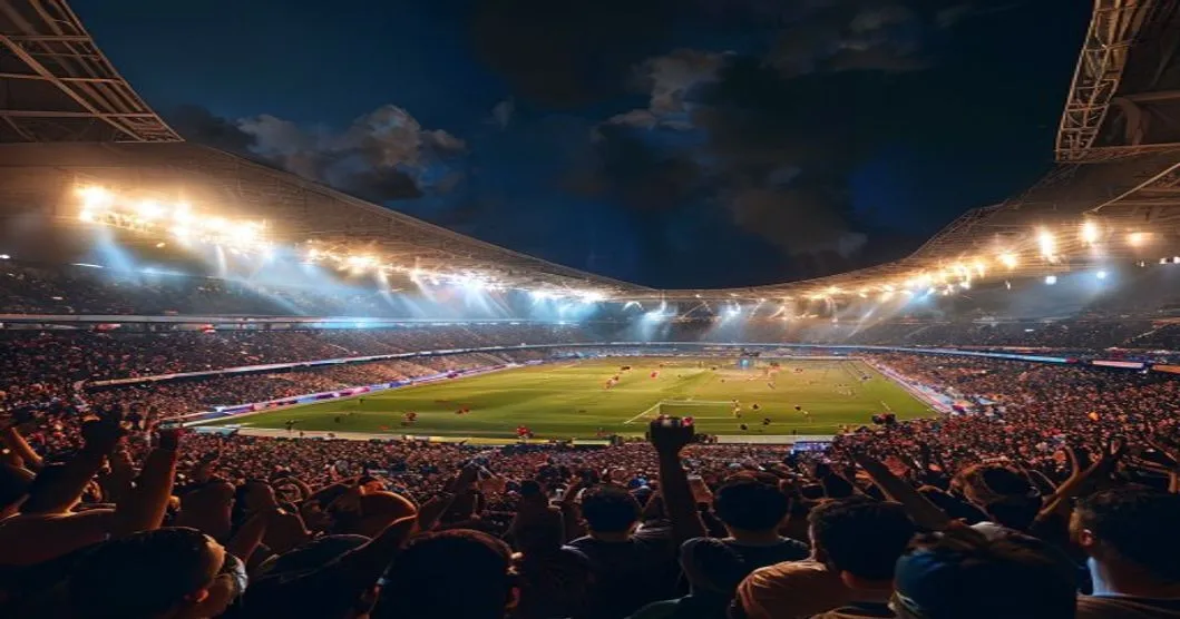 आयपीएल सामन्यात जल्लोष करताना गर्दी